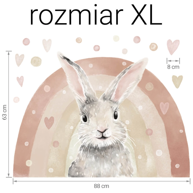 naklejka na ścianę królik / naklejka dla dzieci / naklejka z królikiem