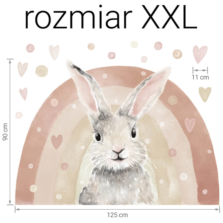 naklejka na ścianę królik / naklejka dla dzieci / naklejka z królikiem