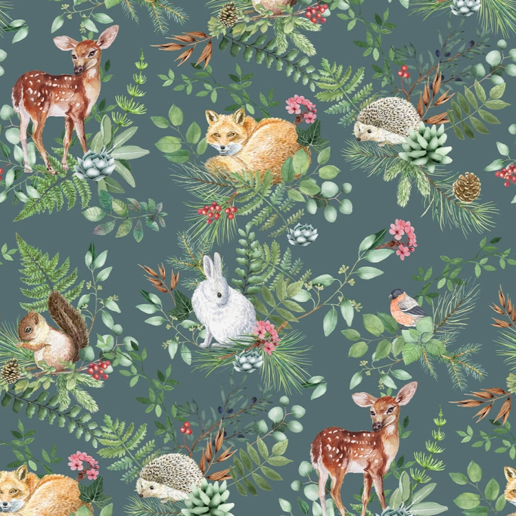 tapeta woodland zielona