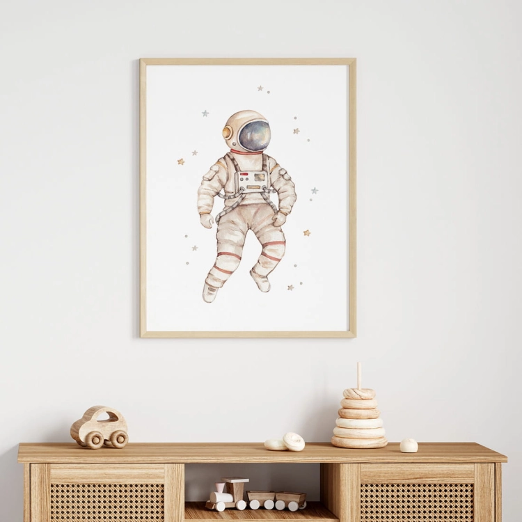 plakat dla dzieci astronauta/ plakat dla dzieci kosmos  / plakat  dla dzieci / plakat do pokoju dziecka