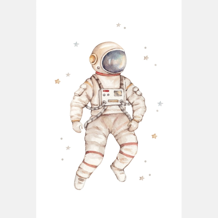 plakat dla dzieci astronauta/ plakat dla dzieci kosmos  / plakat  dla dzieci / plakat do pokoju dziecka