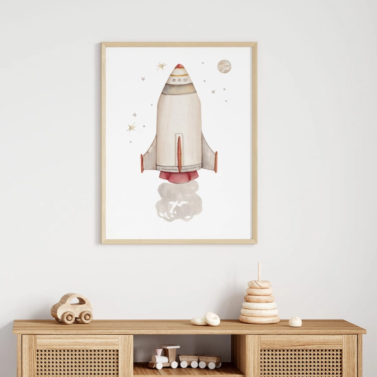 plakat dla dzieci rakieta / plakat dla dzieci kosmos  / plakat  dla dzieci / plakat do pokoju dziecka