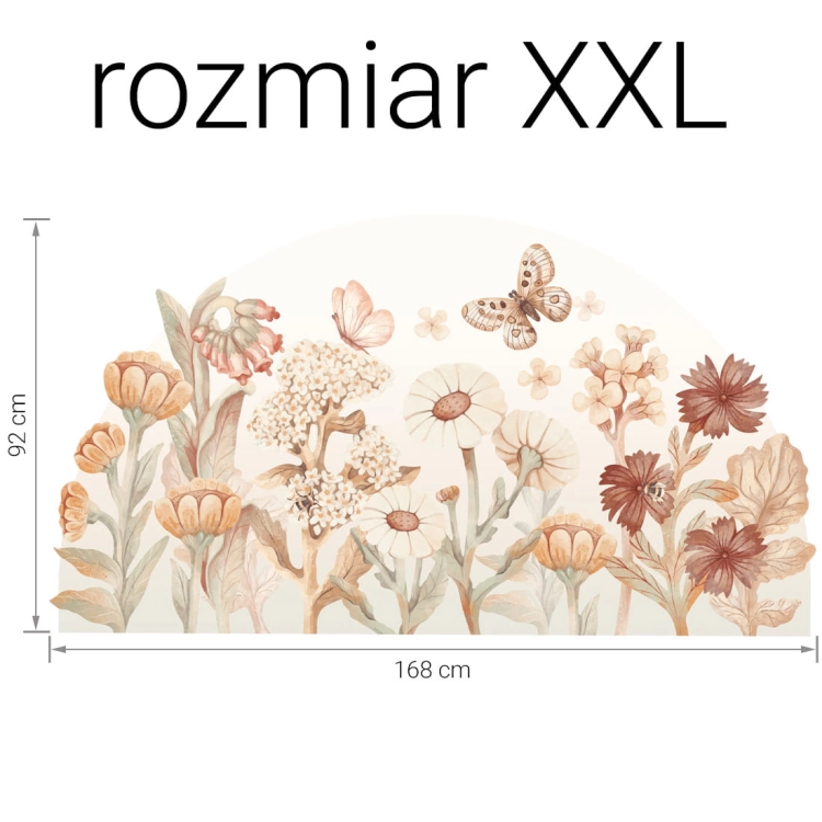 naklejka na ścianę kwiaty boho / naklejki z motywem kwiatów / naklejki na ścianę z kwiatami