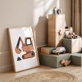 plakat dla dzieci | koparka boho 
