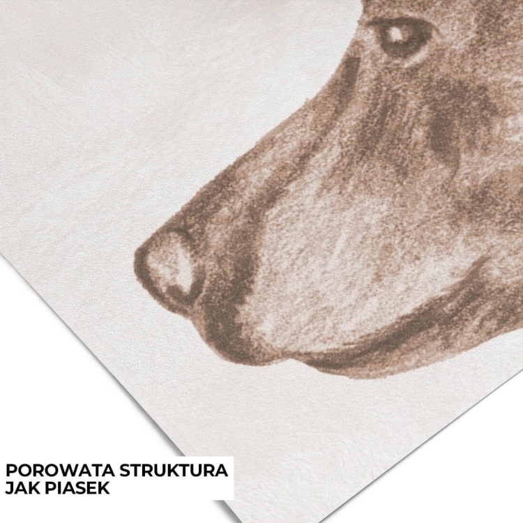 tapeta las ze zwierzętami brązowa / tapety dla dzieci ze zwierzętami / tapety pastelowe love