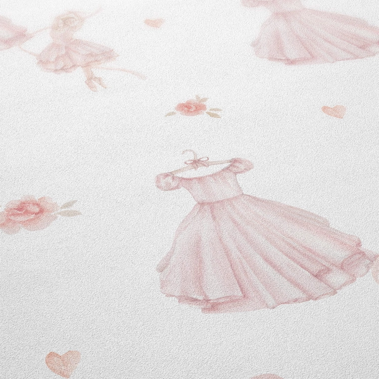 tapeta balet / tapeta z baletnicami / tapeta dla dzieci / tapeta pastelowe love