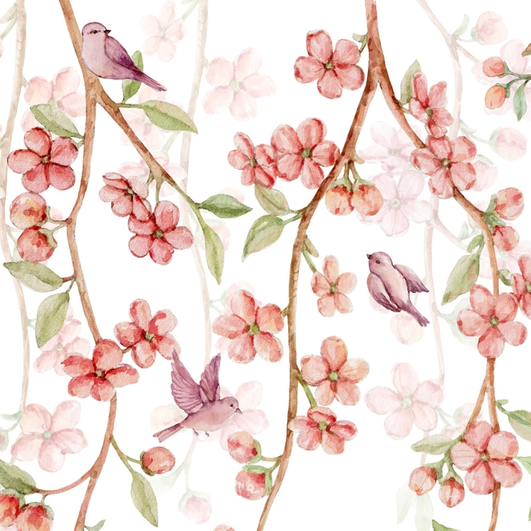tapeta sakura / tapeta kwiatowa / tapety dla dzieci / tapety pastelowe love