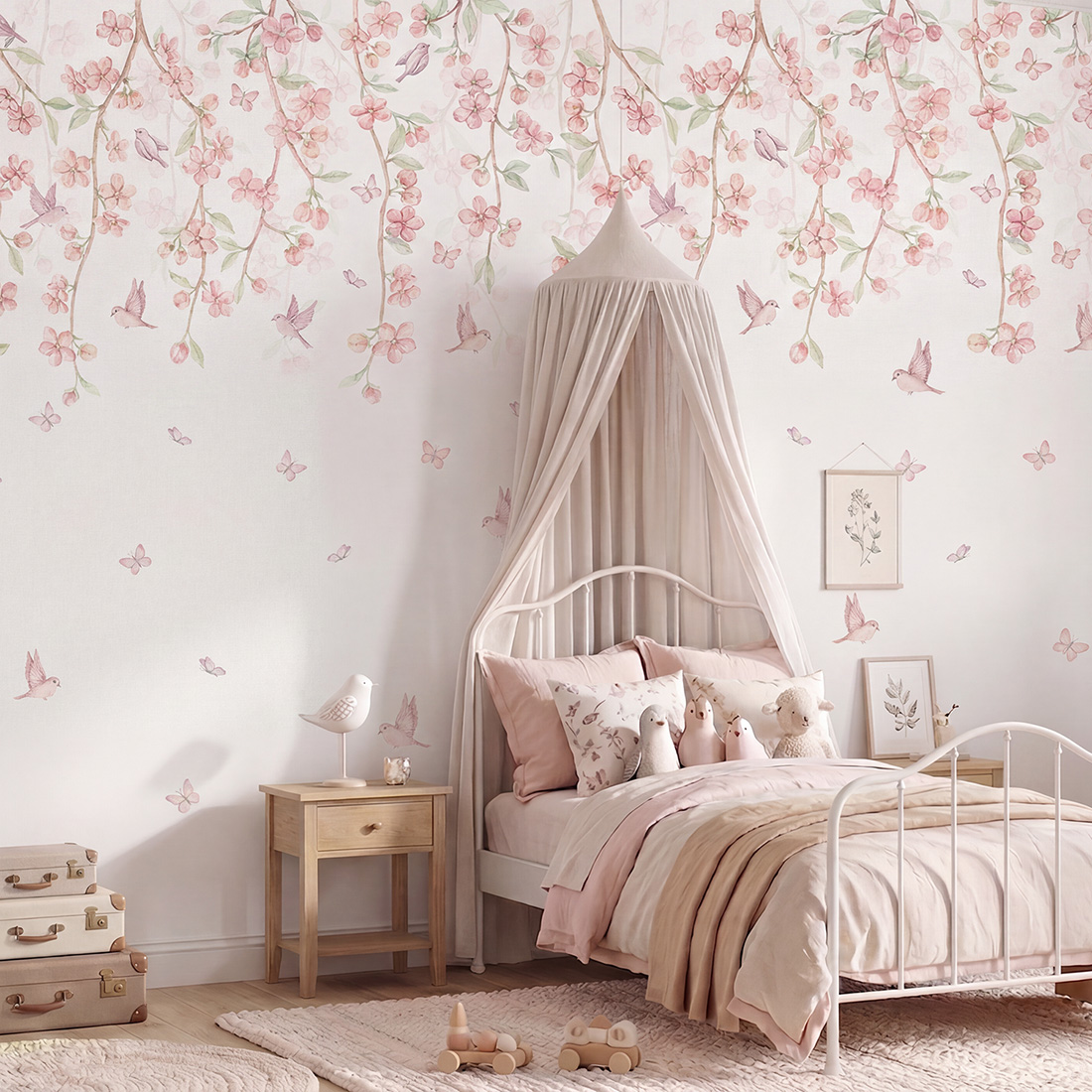 tapeta dla dzieci | sakura pastelowa