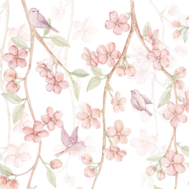 tapeta sakura / tapeta kwiatowa / tapety dla dzieci / tapety pastelowe love