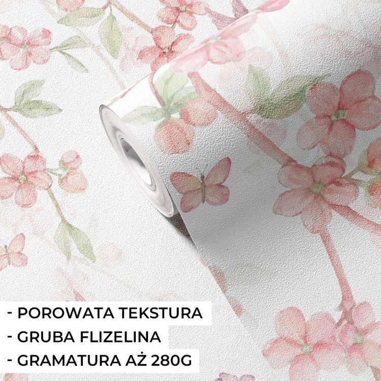 tapeta dla dzieci / tapeta sakura/ tapety pastelowe love