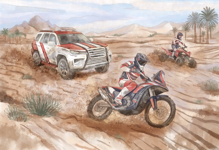 tapeta offroad / tapeta samochody / tapety dla dzieci / tapety pastelowe love