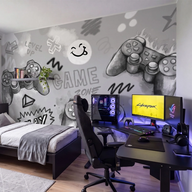 tapeta dla dzieci gaming / tapeta dla dzieci / pastelowe love