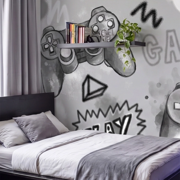 tapeta dla dzieci gaming / tapeta dla dzieci / pastelowe love