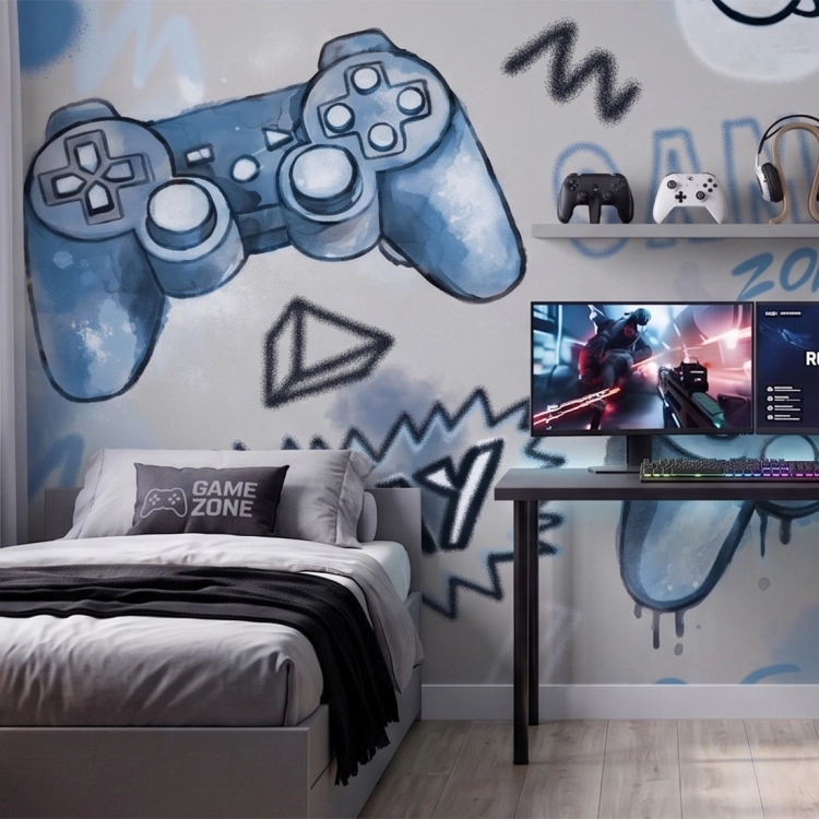 tapeta dla dzieci gaming / tapeta dla dzieci / pastelowe love