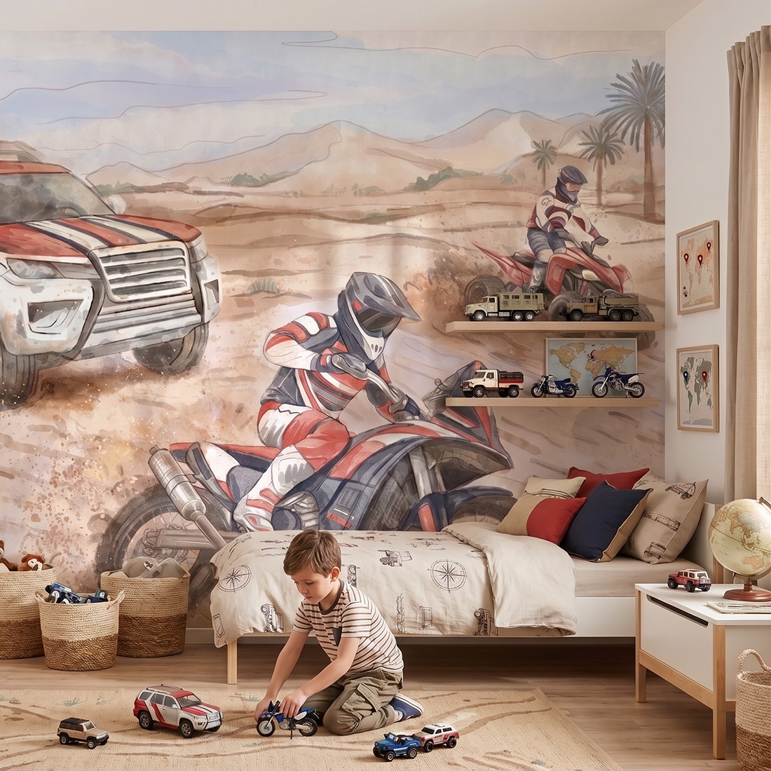 tapeta kwiaty / tapety dla dzieci / dekoracje pokoju