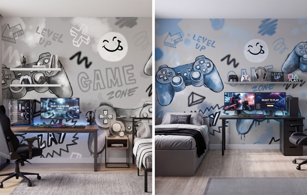 Pokój gamingowy dla dziecka – inspiracje z nową kolekcją tapet Gaming