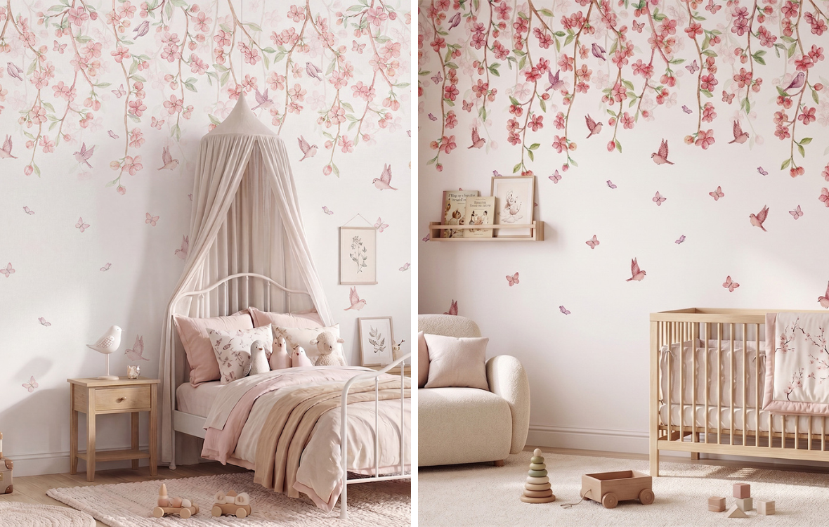 Pokój dziewczynki jak z bajki? Poznaj nowe tapety Sakura i Sakura Pastelowa