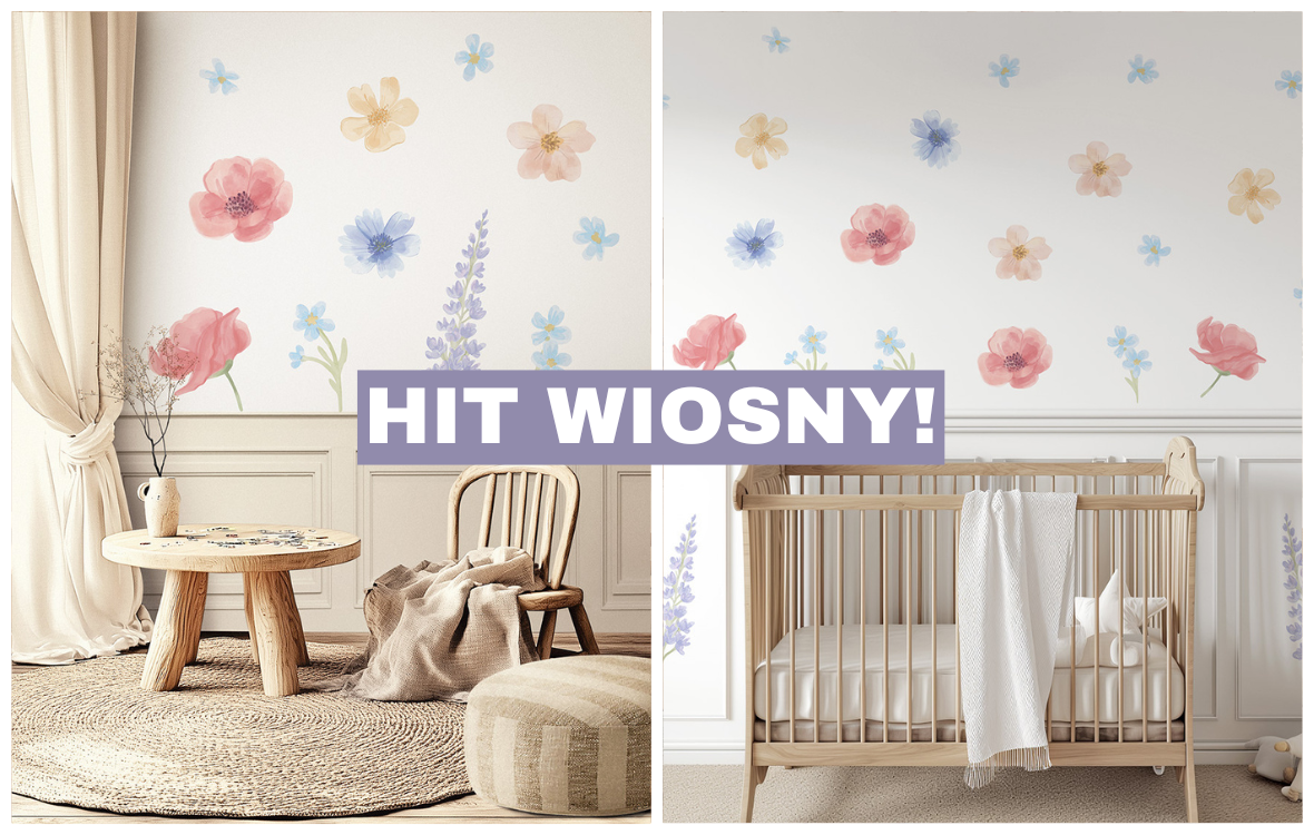 Hit wiosny! Naklejki „Wiosenny ogród” do pokoju dziewczynki!